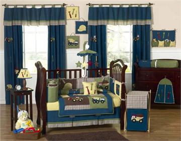 Construction Zone 9 pc Crib Bedding Ensemble