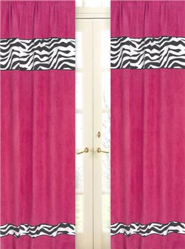 Zebra Pink Window Panels