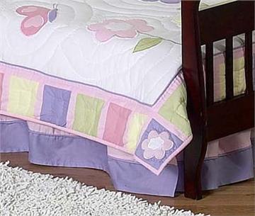 Butterfly Pink & Lavender Crib/Toddler Bedskirt