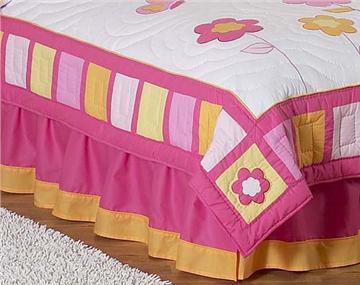 Butterfly Pink & Orange Full/Queen Bedskirt