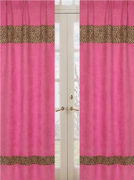 Cheetah Pink Window Panels