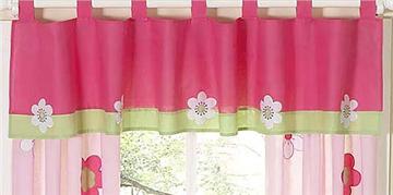 Flower Pink and Green Valance