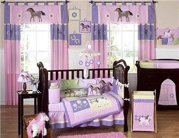 Pony 9 pc Crib Bedding Ensemble