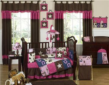 Cowgirl 9 pc Crib Bedding Ensemble