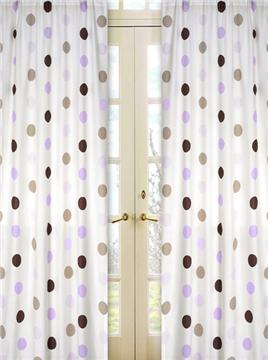 Mod Dots Purple Window Panels