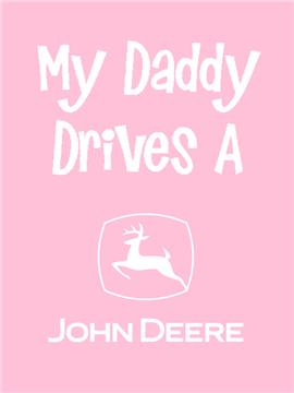 My Daddy Drives a John Deere Pink Throw