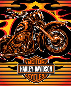 Harley Davidson 3D Waffle Throw