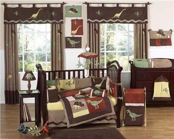 Dinosaur Land 9 pc Crib Bedding Ensemble