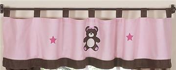 Teddy Bear Pink Window Valance