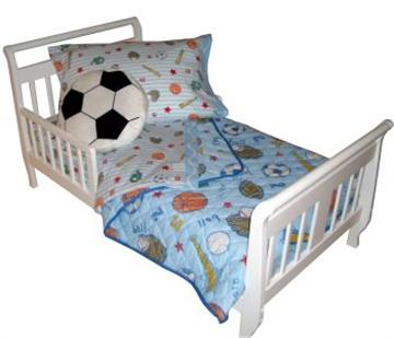 Crayola SPORTS Light Blue Toddler Bedding Set