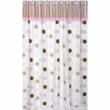 Mod Dots Pink Shower Curtain