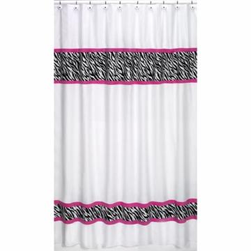 Zebra Pink Shower Curtain