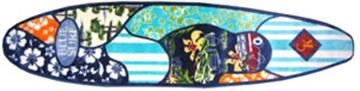 California Dreamin'  Surfboard Fun Rug