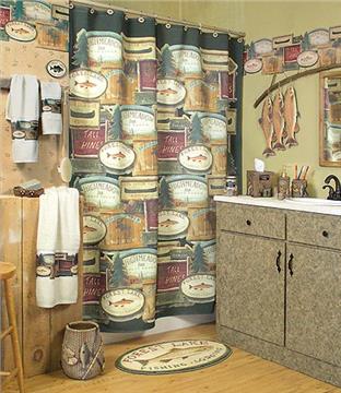 RATHER BE FISHING Shower Curtain, Towels & Accessories