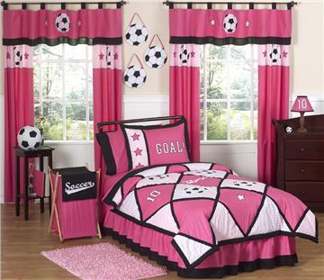 Soccer Pink Bedding Collection