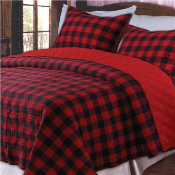 Western Plaid Cotton Quilt/Sham Set