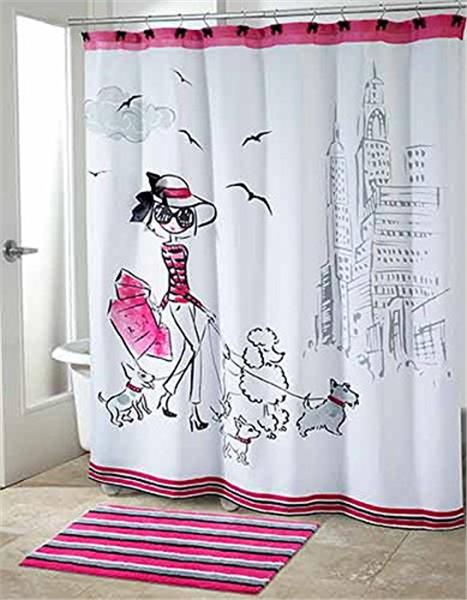 Chloe  Fabric Shower Curtain by Avanti Linens