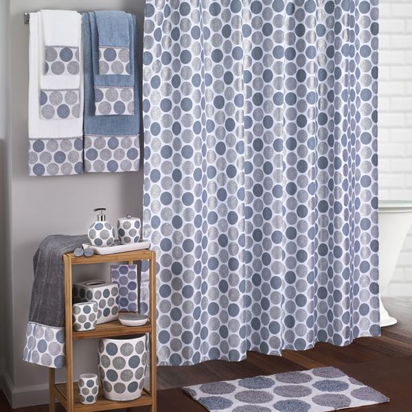 Dotted Circles Shower Curtain & Bath Collection By Avanti Linens