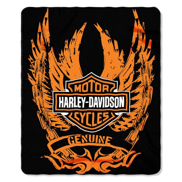 HarleyDavidson Skid Out Fleece Throw