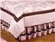 Pink & Brown Toile Full/Queen Bedskirt