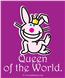 Happy Bunny QUEEN OF THE WORLD Throw for Kids