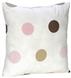 Pink & Brown Modern Polka Dots 18" Decorative Pillow