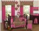 Cheetah Pink 9 pc Crib Bedding Set