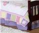 Butterfly Pink & Lavender Crib/Toddler Bedskirt