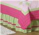 Flower Pink and Green Full/Queen Bedskirt