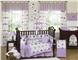 Mod Dots Purple 9 pc Crib Bedding Ensemble