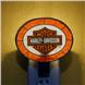 Harley Davidson Orange Art-Glass Night Light