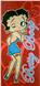 BETTY BLOWING KISS Beach Towel