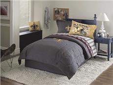 New Orleans Saints Denim Comforter &amp; Sheet Set Combo | By DomesticBin