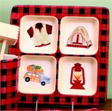 CAMP RUN-A-MUCK Divided Plate | By DomesticBin
