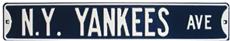 New York Yankees Ave Steel Street Sign | By DomesticBin