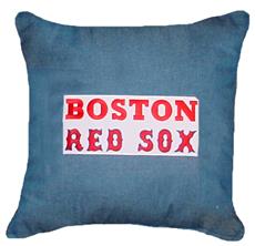 BOSTON RED SOX Denim 18&quot; Square Pillow | By DomesticBin