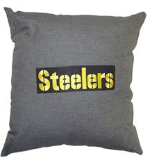 Pittsburgh Steelers 18&quot; Denim Square Pillow | By DomesticBin