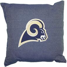 NFL St. Louis Rams Denim 18&quot; Square Pillow | By DomesticBin