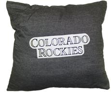 COLORADO ROCKIES 18&quot; Denim Square Pillow | By DomesticBin