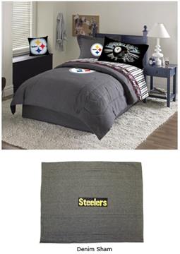 Pittsburgh Steelers Denim Comforter Sheet Set Combo