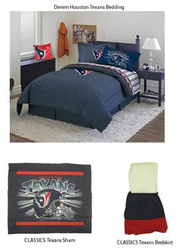 Houston Texans Denim Comforter Sheet Set Combo