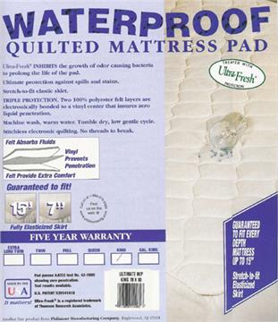 Waterproof Fitted  Mattress Pad  -- Quilted | By DomesticBin