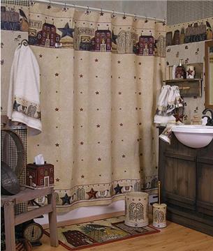 Primitive sales shower curtains