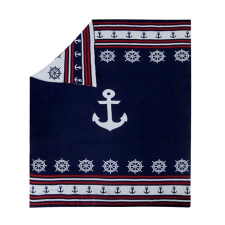 Anchors 100% Knitted Cotton Throw 50" x 60"