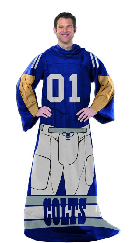 NFL COLTS Snuggler Comfy Blanket with Sleeves