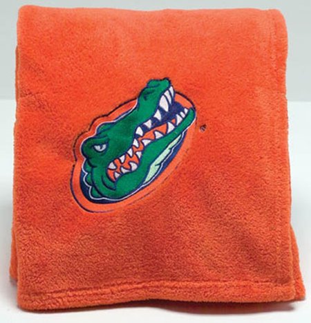 Florida Gators Embroidered Fleece Throw-Orange