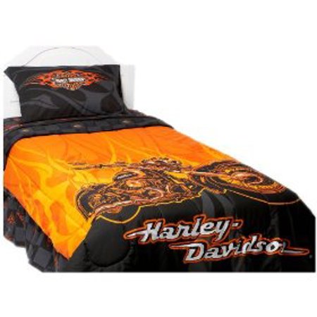 Harley Davidson Flames Bedding