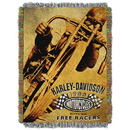 Harley Davidson Free Racers Tapestry Throw