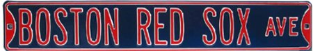 Boston Red Sox Ave Steel Street Sign