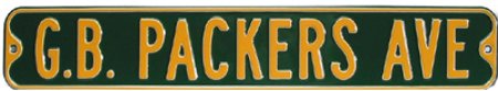 Green Bay Packers Ave Steel Street Sign